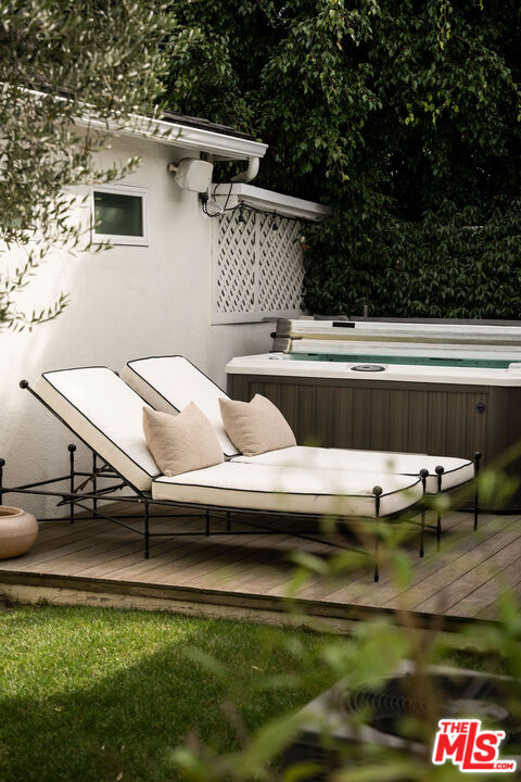 4080 Alla Road Los Angeles, CA 90066 - Photo 32 of 57 a view of swimming pool with seating area and trees in the background