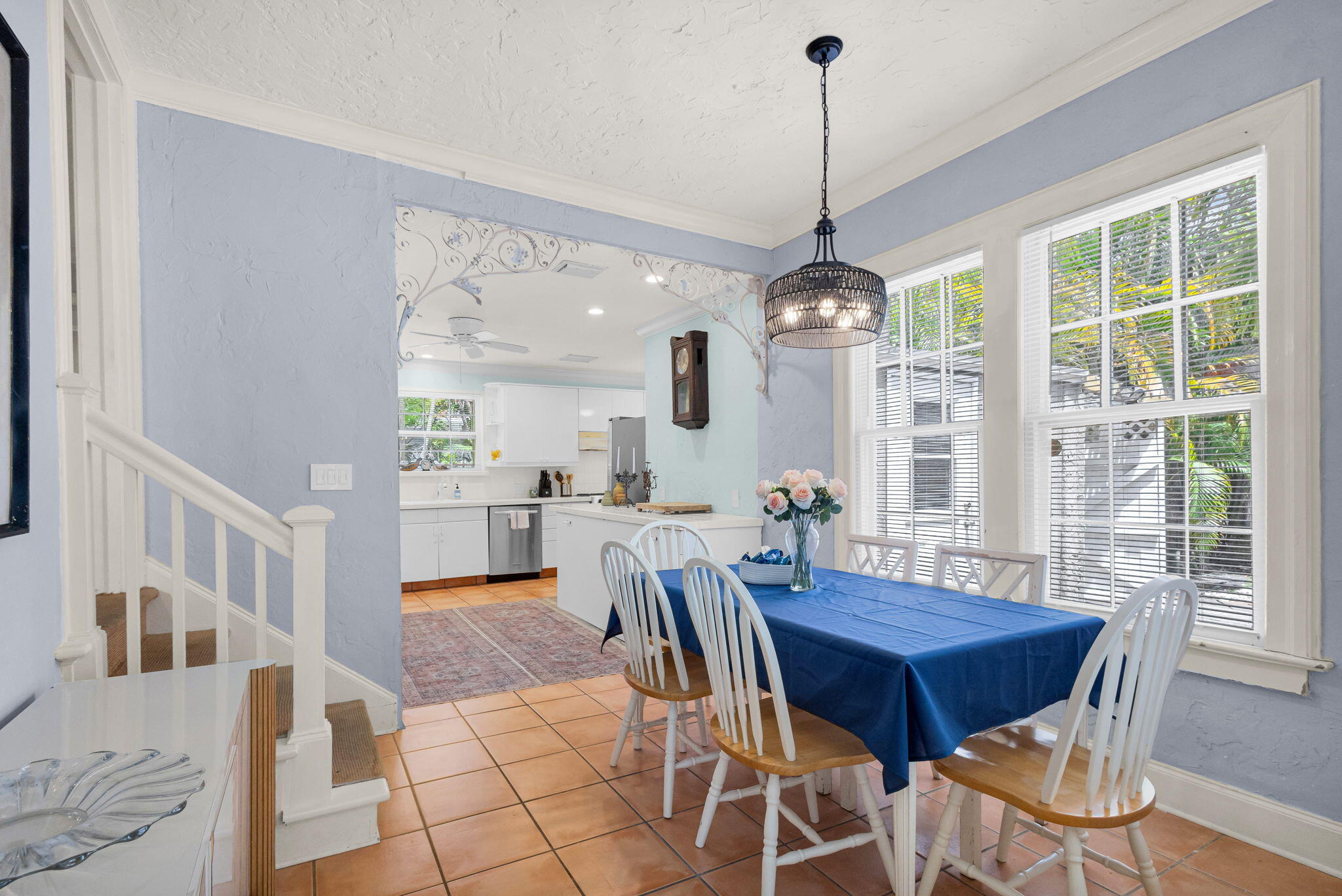 519 28th Street, Unit MAIN HOUSE West Palm Beach, FL 33407 - Photo 31 of 67 a view of a dining room with furniture window and wooden floor