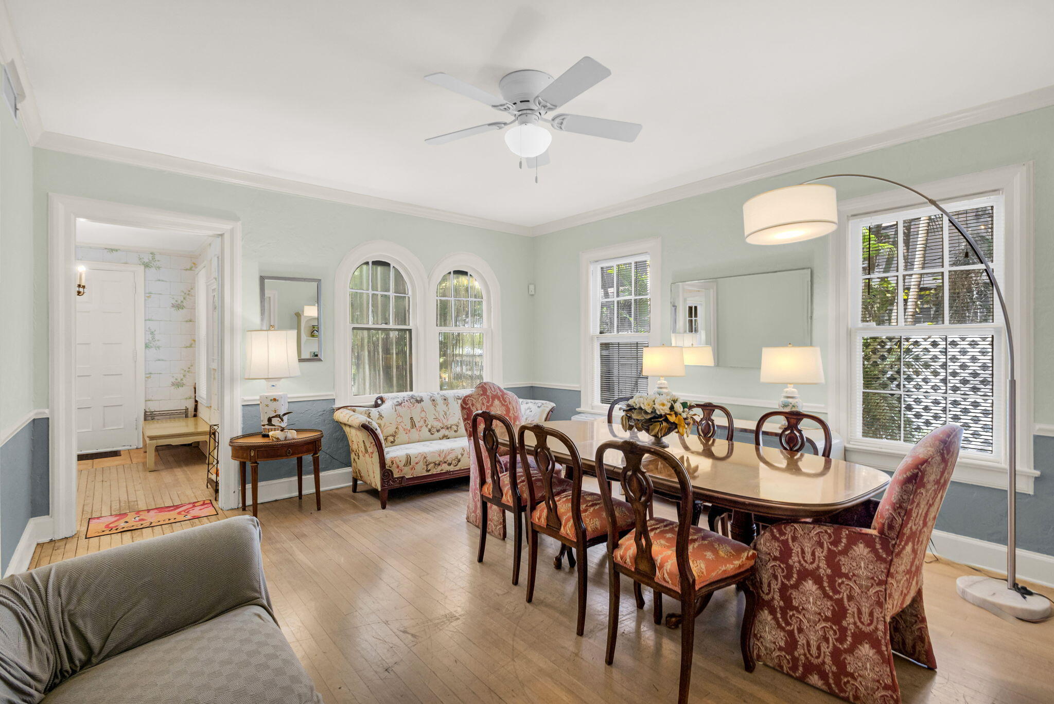 519 28th Street, Unit MAIN HOUSE West Palm Beach, FL 33407 - Photo 7 of 67 a view of a dining room with furniture and wooden floor