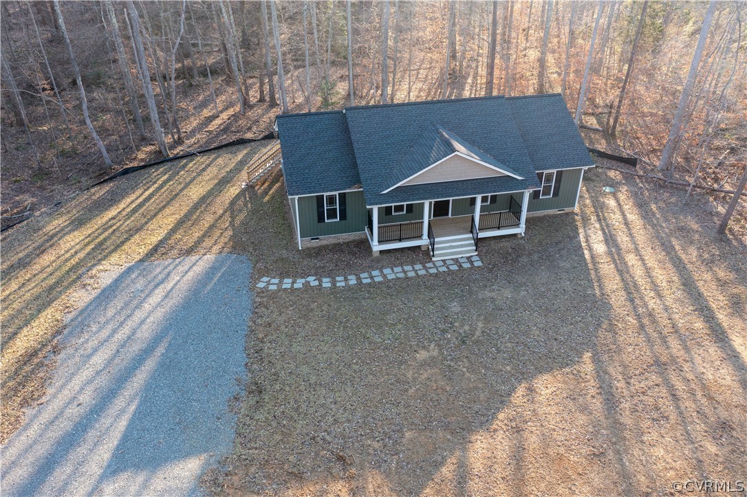 6711 Cross County Road Gum Spring, VA 23065 - Photo 19 of 21 Aerial view of the beautiful home. This lot has a