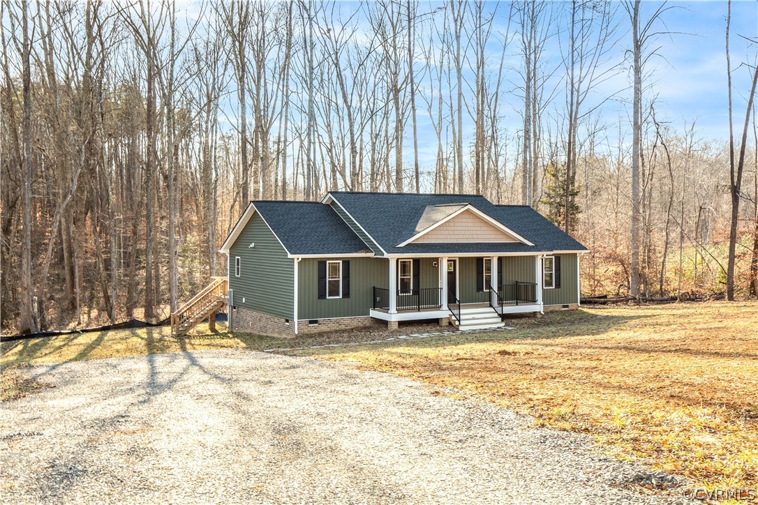 This beautiful ranch-style home was built in 2020.