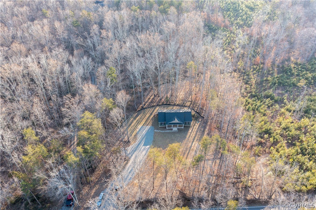 An aerial view of the 4.14 acre lot.