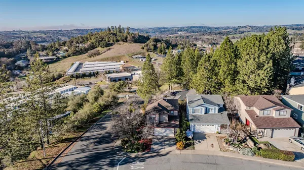 an aerial view of multiple house