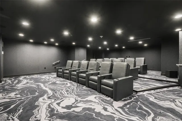 a living room with furniture and a couch