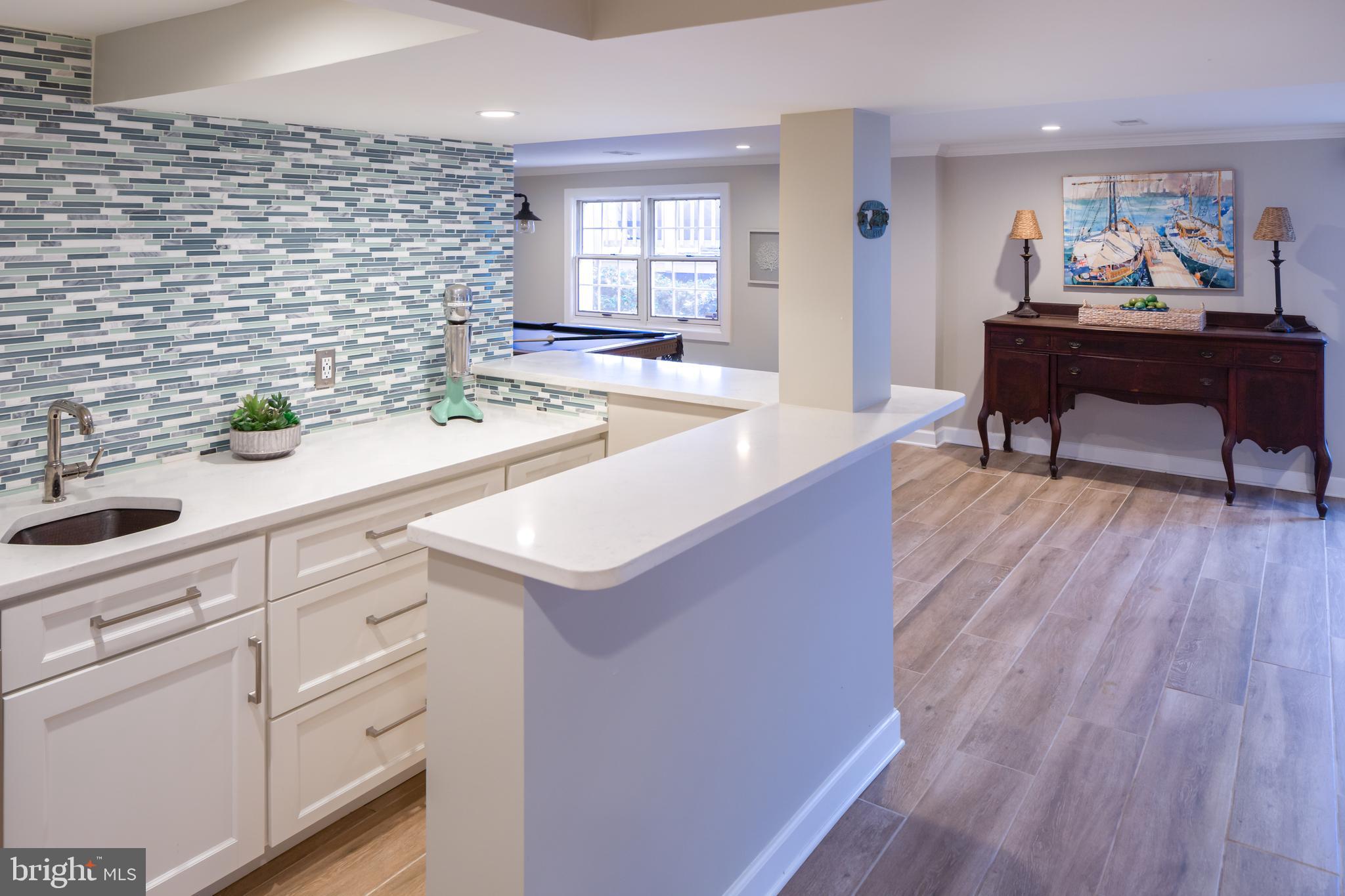 664 Malin Road Newtown Square, PA 19073 - Photo 31 of 42 Lower Level Built-in Wet Bar.