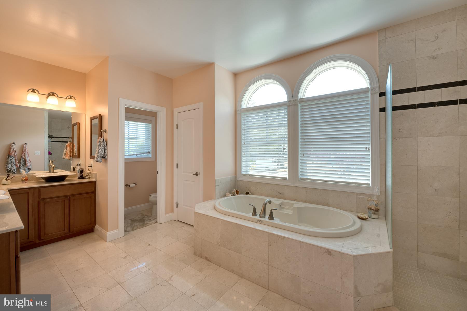 3745 Thomas Point Road Annapolis, MD 21403 - Photo 17 of 26 Master bath has a jetted tub and marble counters