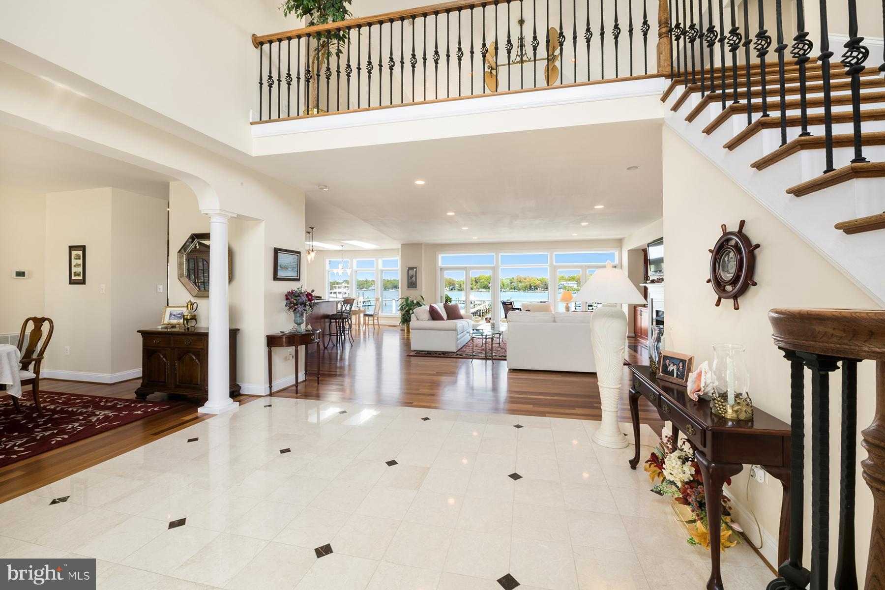 3745 Thomas Point Road Annapolis, MD 21403 - Photo 7 of 26 The two-story foyer has a marble floor
