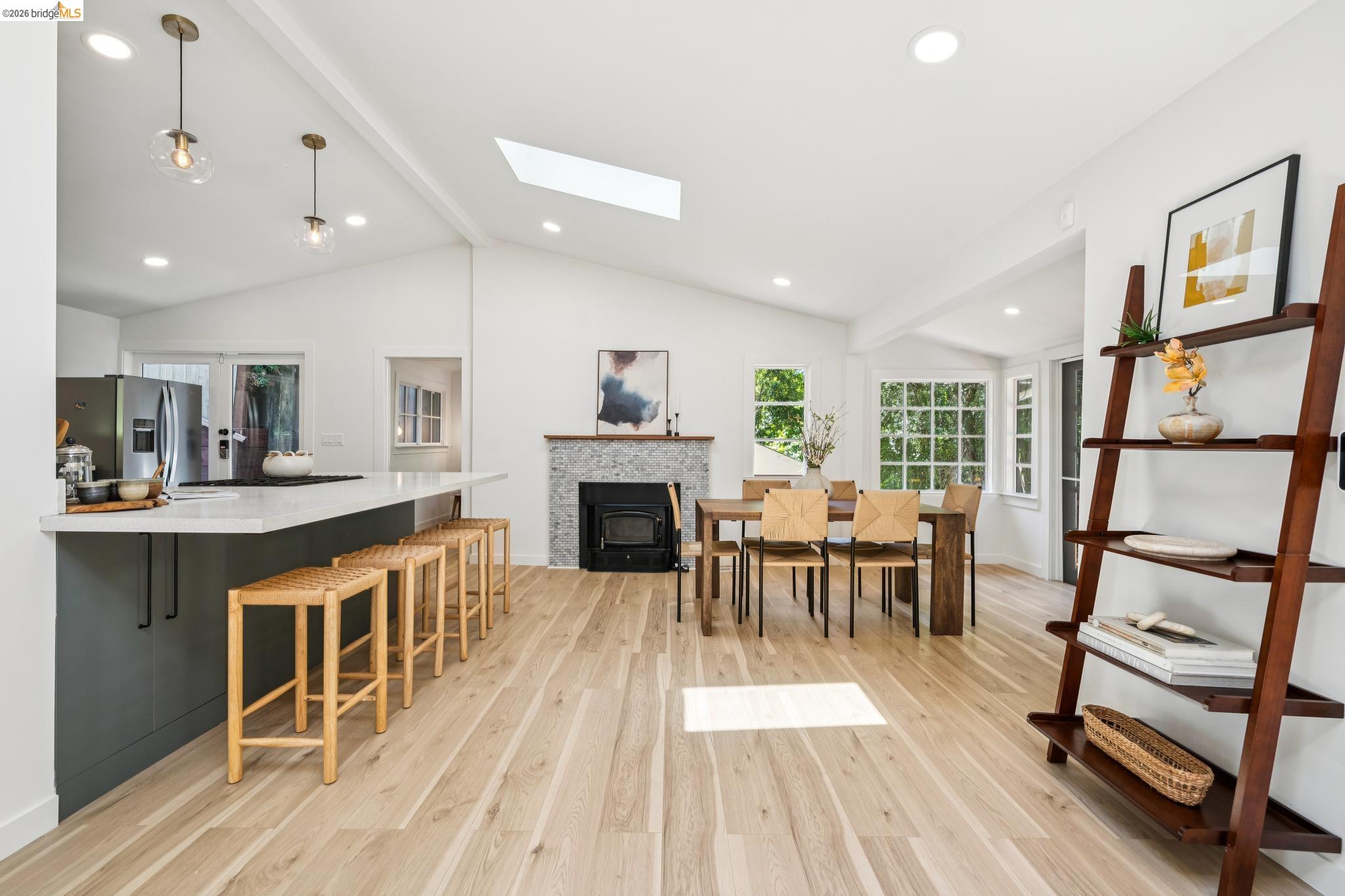 6400 Pinehaven Road Oakland, CA 94611 - Photo 13 of 78 Vaulted ceilings with skylight and recessed lighting