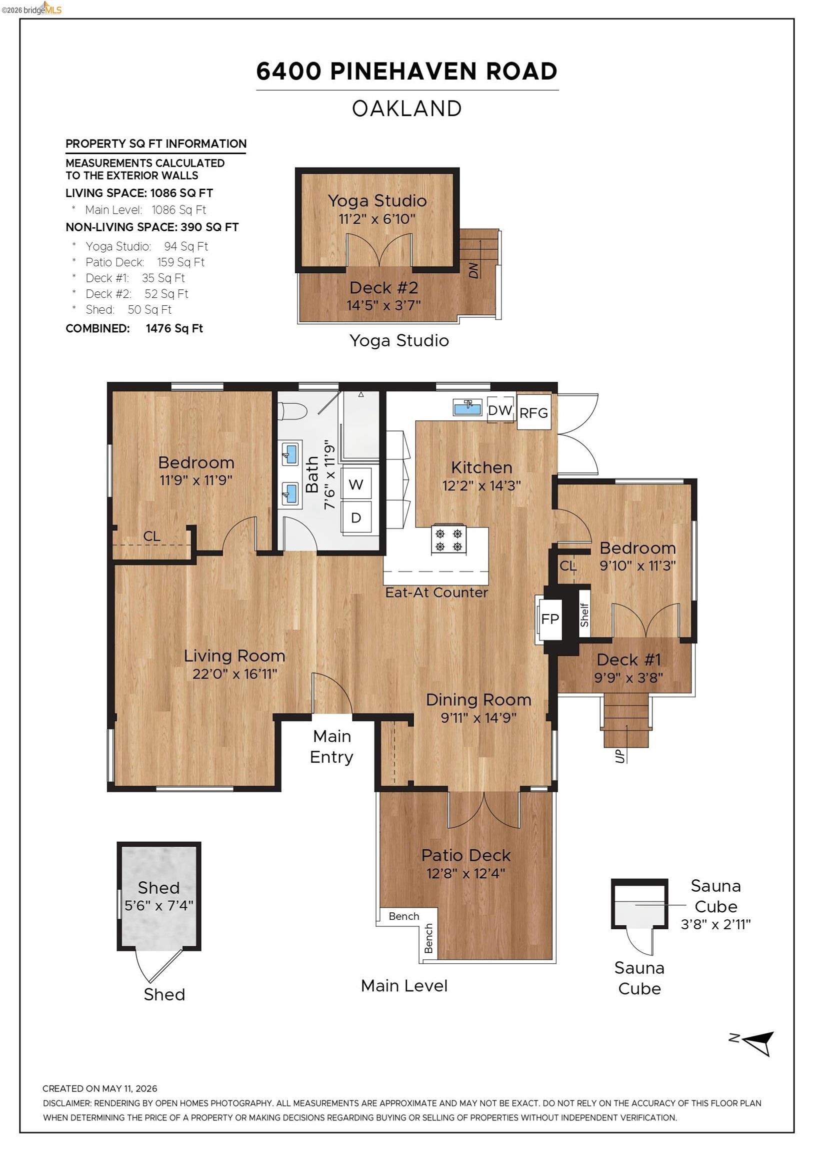6400 Pinehaven Road Oakland, CA 94611 - Photo 78 of 78 Floor plan