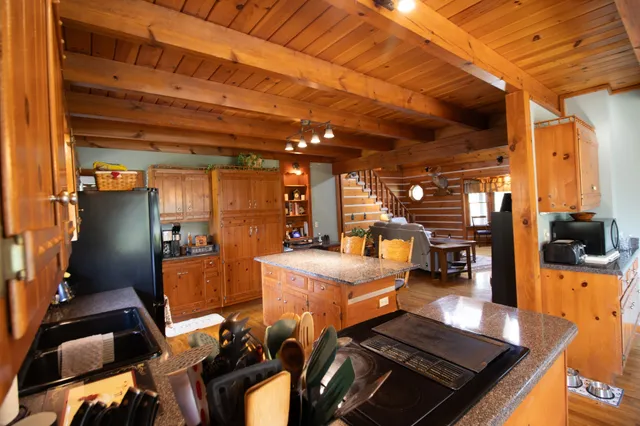 a view of a yard with an outdoor space