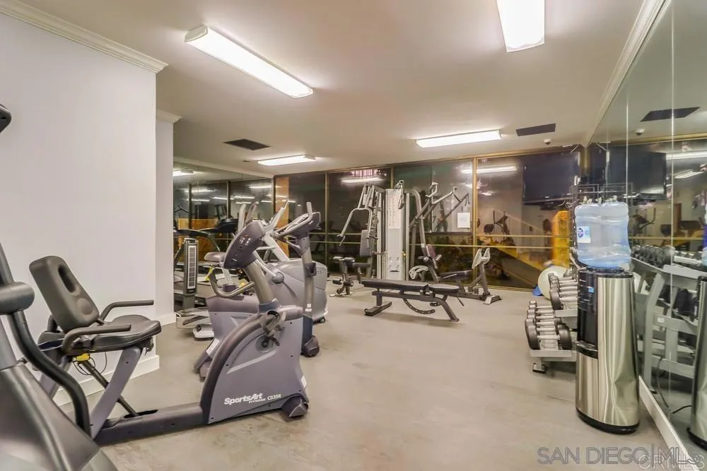 2500 Torrey Pines Road, Unit 402 La Jolla, CA 92037 - Photo 17 of 21 a view of a room with gym equipment
