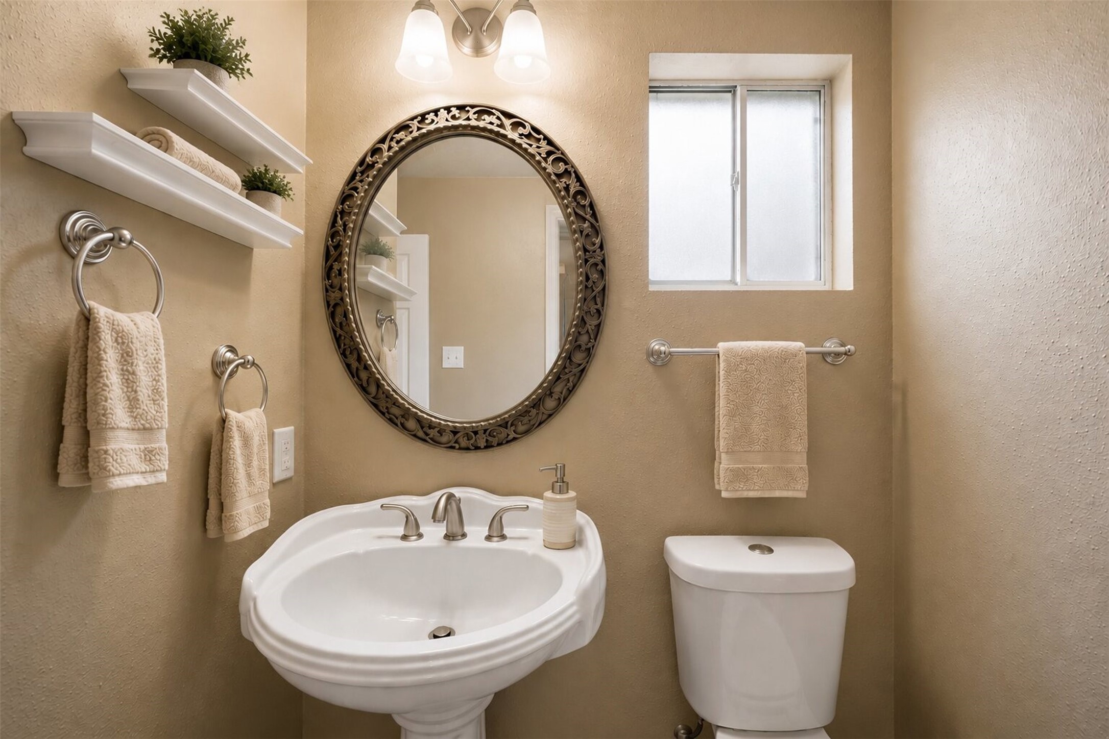 9418 Kilrenny Drive Spring, TX 77379 - Photo 12 of 47 a bathroom with a toilet a sink and a mirror