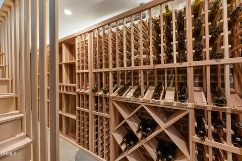 a view of a swimming pool with a yard