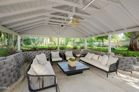 an aerial view of residential house with outdoor space