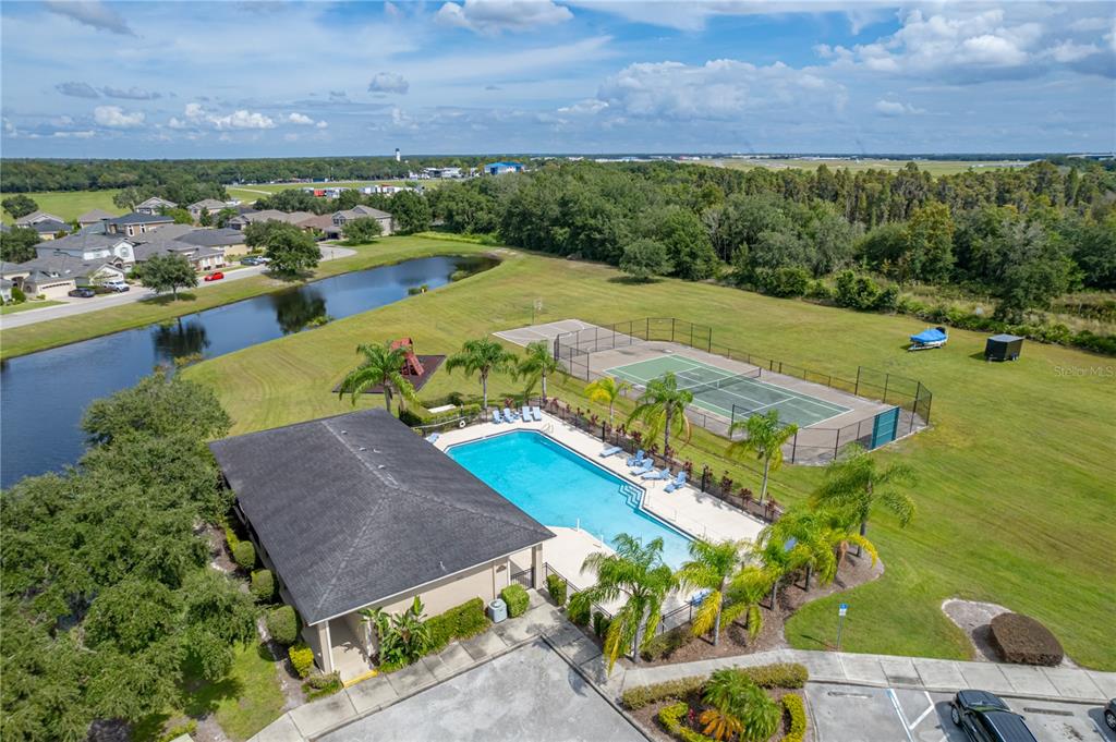 4734 Lathloa Loop Lakeland, FL 33811 - Photo 82 of 87 an aerial view of a house with a garden
