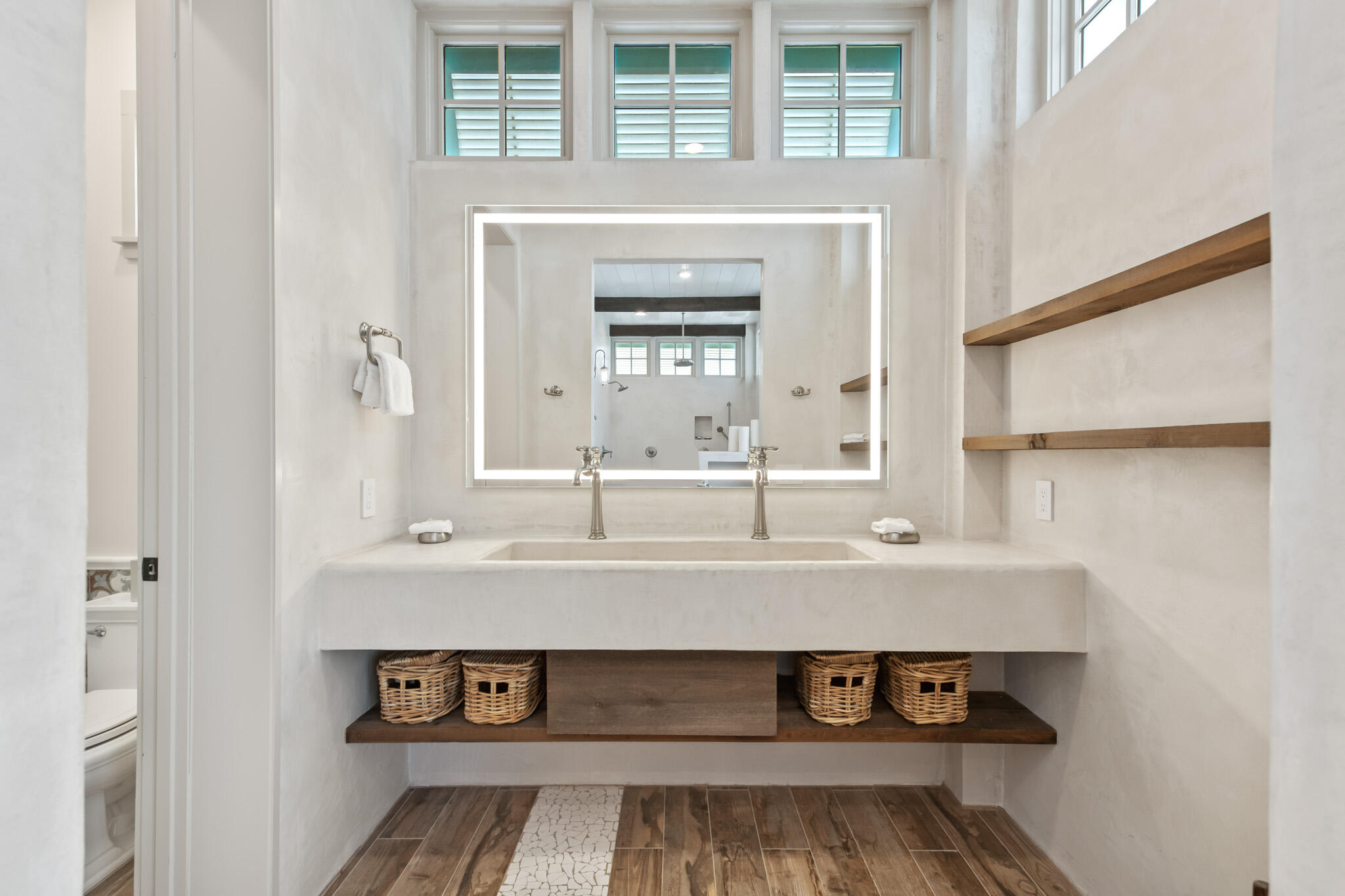 72 Windward Lane Inlet Beach, FL 32461 - Photo 15 of 88 a bathroom with a sink and a mirror