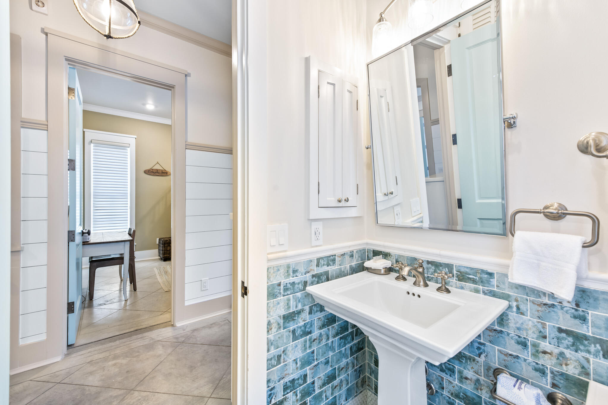 72 Windward Lane Inlet Beach, FL 32461 - Photo 19 of 88 a bathroom with a sink and a mirror