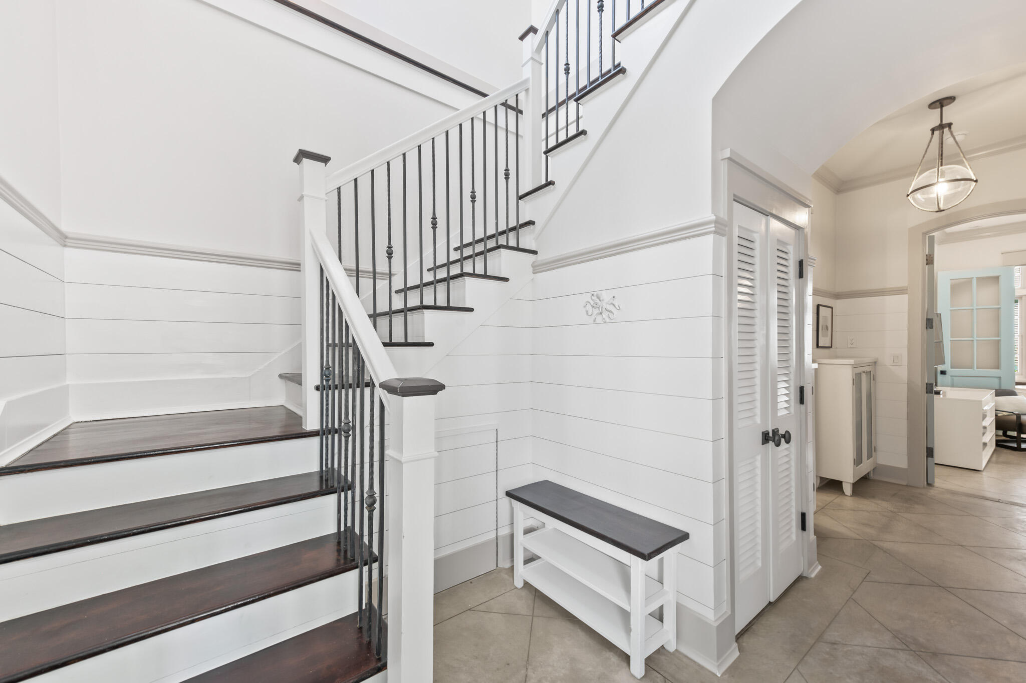 72 Windward Lane Inlet Beach, FL 32461 - Photo 24 of 88 a view of entryway with stairs and wooden floor