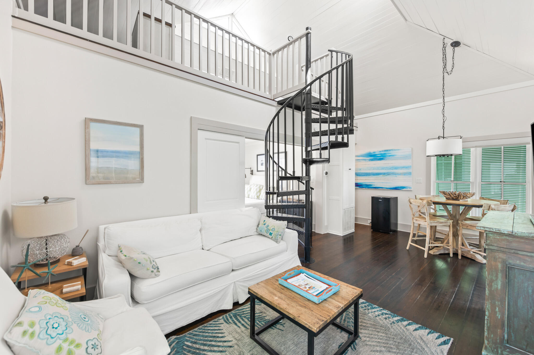 72 Windward Lane Inlet Beach, FL 32461 - Photo 67 of 88 a living room with furniture and a table with wooden floor
