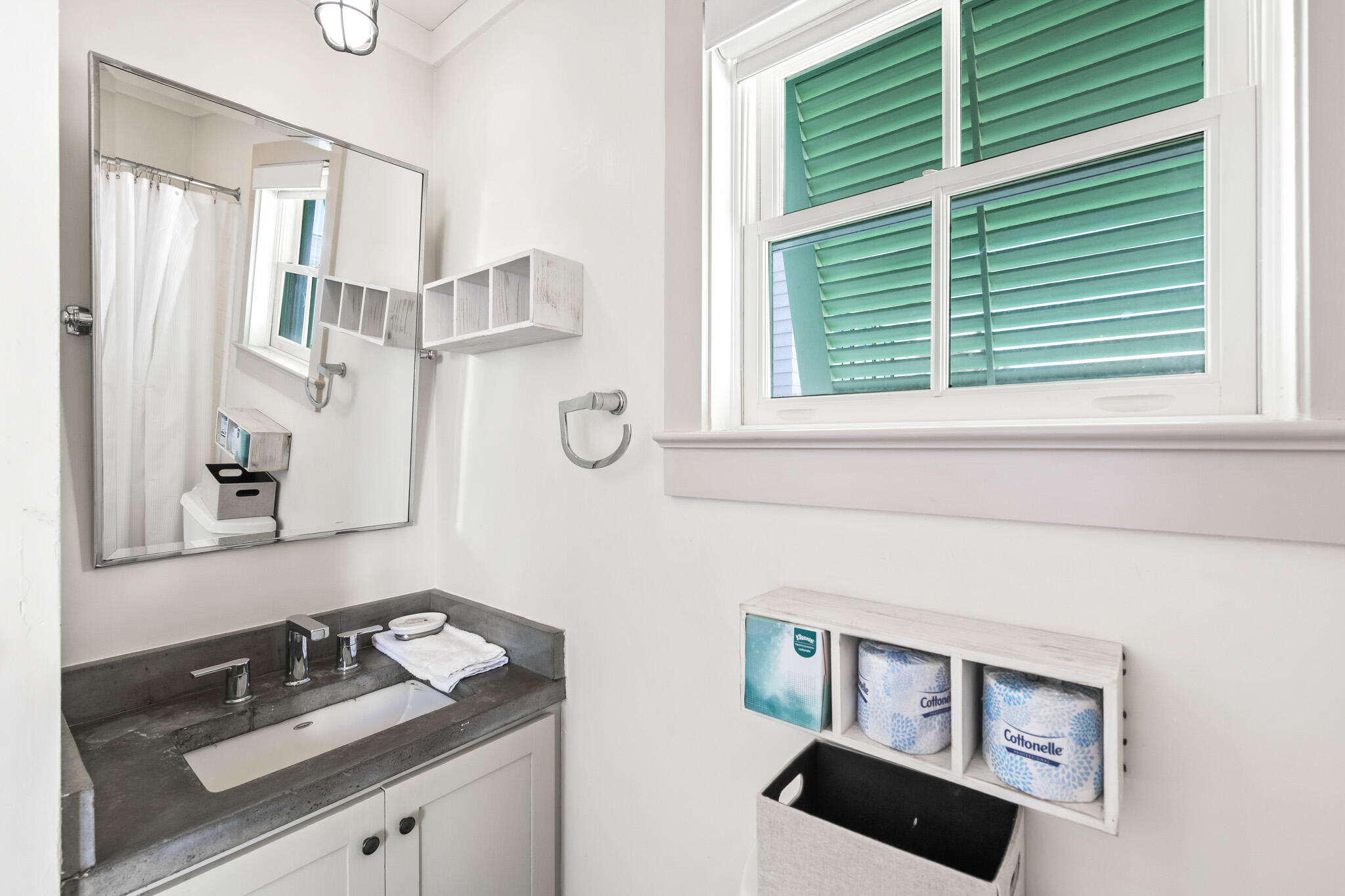 72 Windward Lane Inlet Beach, FL 32461 - Photo 77 of 88 a bathroom with a sink and a mirror