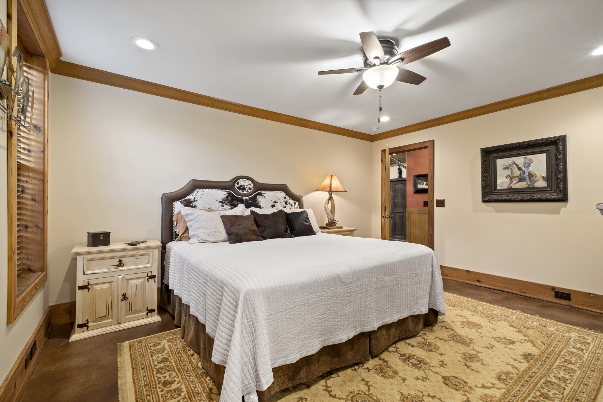 4760 Sharpsville Road Murfreesboro, TN 37130 - Photo 42 of 50 a bedroom with a bed and a ceiling fan