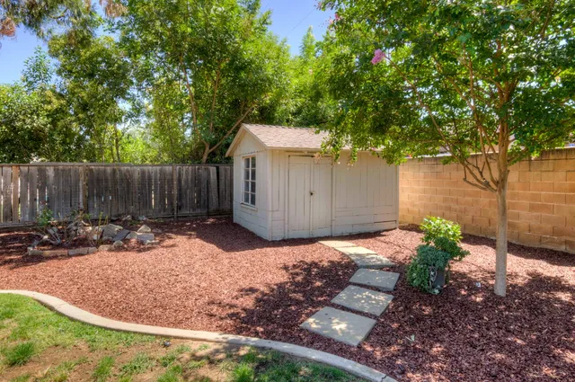 a backyard of a house