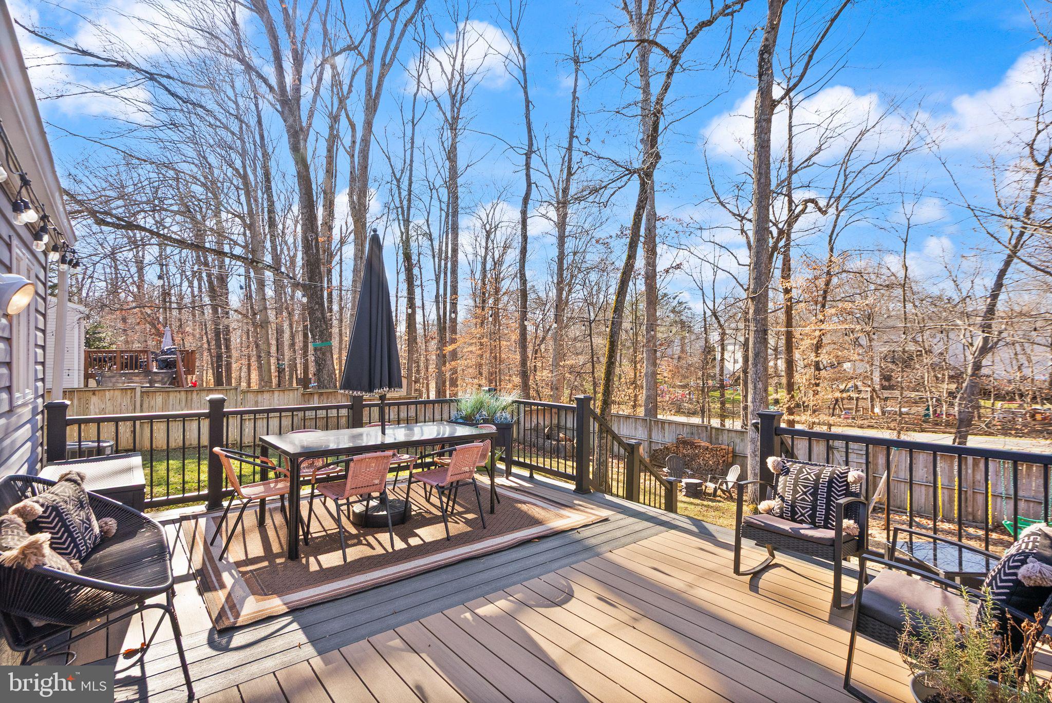 7902 Cliff Rock Court Springfield, VA 22153 - Photo 19 of 57 a view of a roof deck with wooden floor and fence