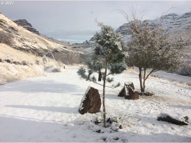 74234 Lower Imnaha Road Imnaha, OR 97842 - Photo 23 of 33 a view of a yard with a snow in the background