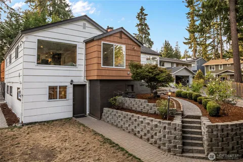 a front view of a house with entryway