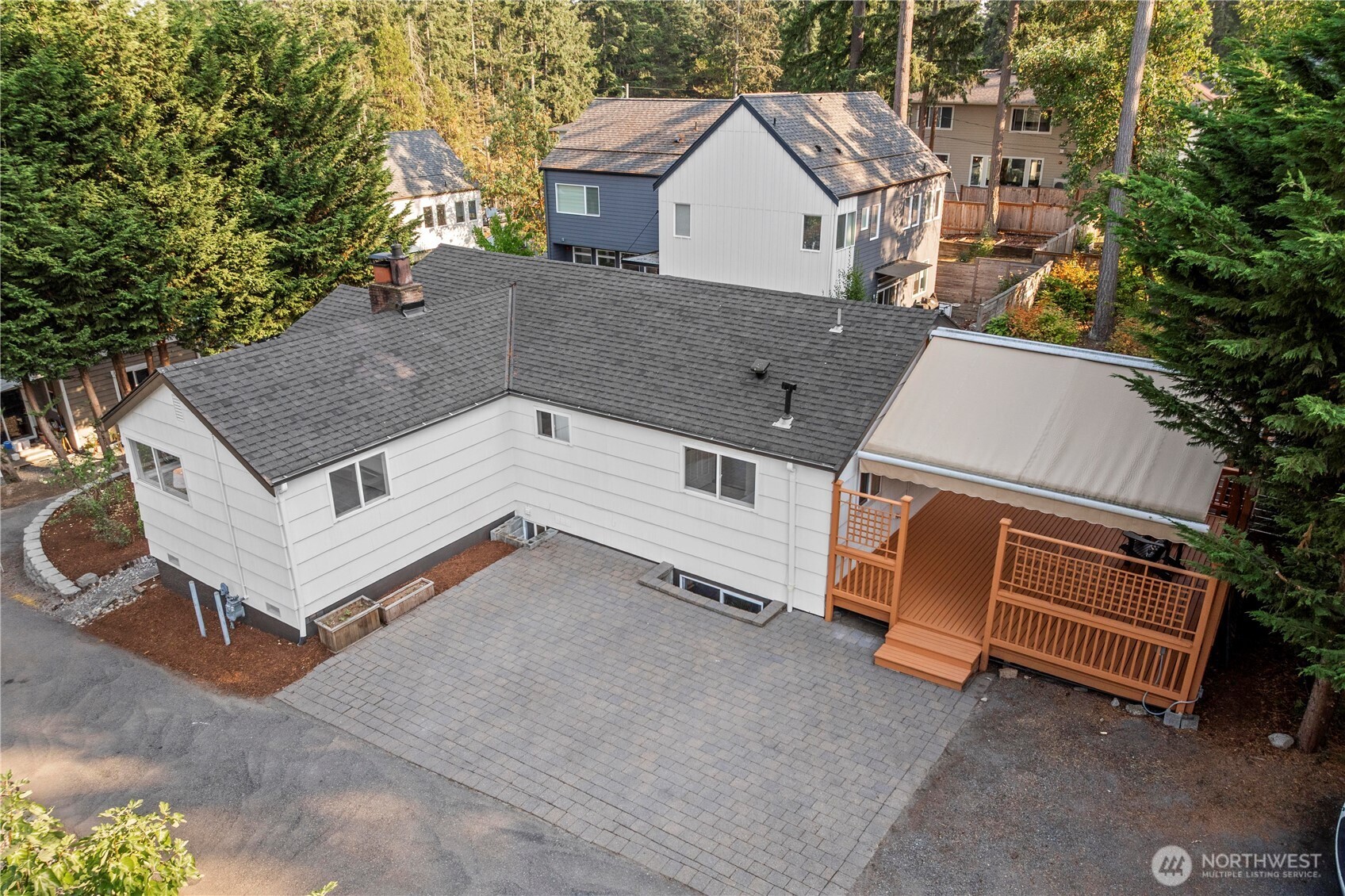 15245 Fremont Avenue North Shoreline, WA 98133 - Photo 26 of 28 an aerial view of a house with a yard