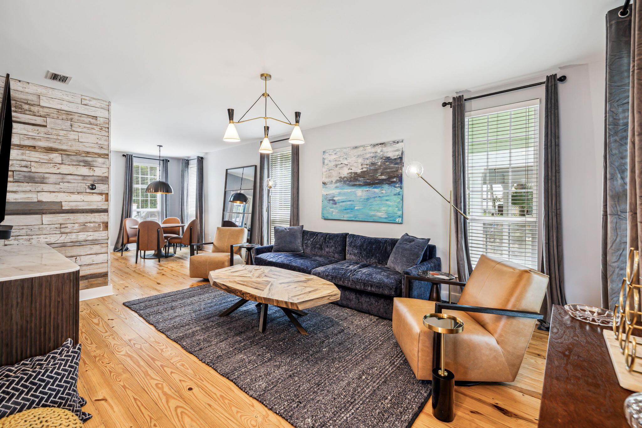 214 Chrysler Avenue Santa Rosa Beach, FL 32459 - Photo 8 of 53 a living room with furniture and wooden floor