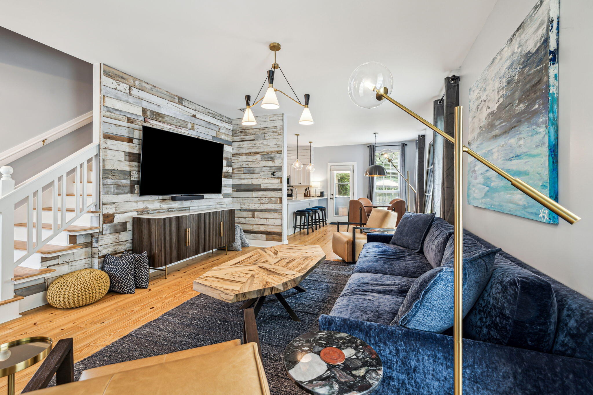 214 Chrysler Avenue Santa Rosa Beach, FL 32459 - Photo 10 of 53 a living room with furniture and a flat screen tv