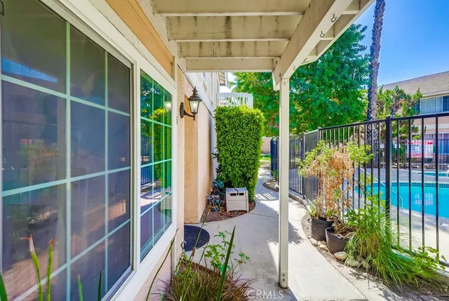 a house view with a garden space