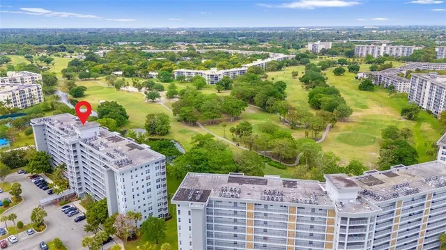 a view of a city with tall buildings