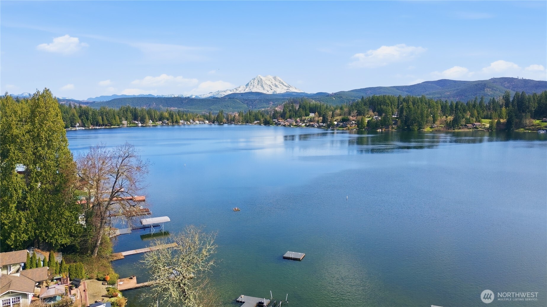 0 West Clear Lake Road East Eatonville, WA 98328 - Photo 13 of 18 a view of a lake with a mountain in the background