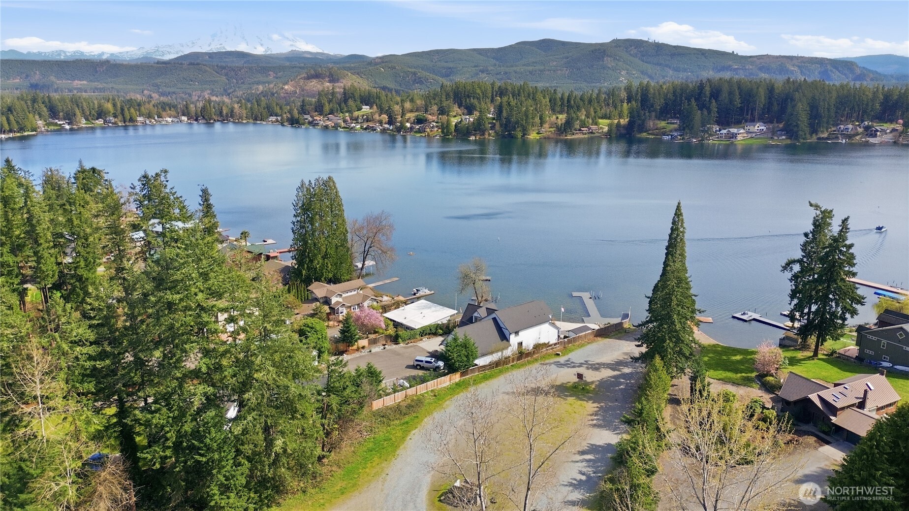 0 West Clear Lake Road East Eatonville, WA 98328 - Photo 14 of 18 a view of a lake with a mountain in the background