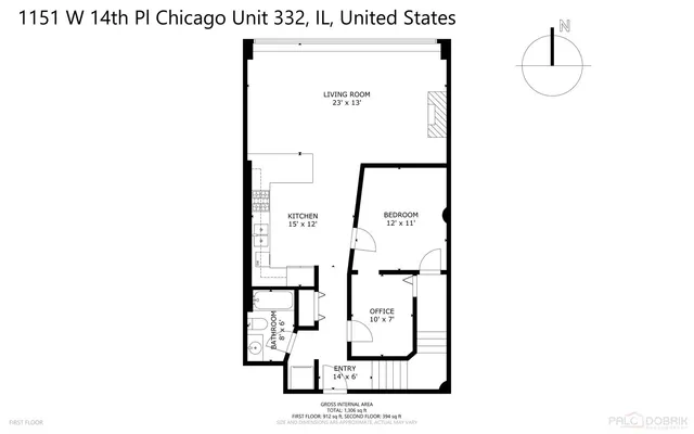 $599,800 | 1151 West 14th Place, Unit 332, Chicago, IL 60608