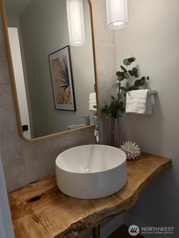 a view of a bathtub in a bathroom