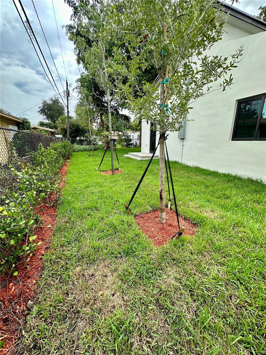 929 Northwest 60th Street Miami, FL 33127 - Photo 41 of 58 a view of a backyard with plants and a slide