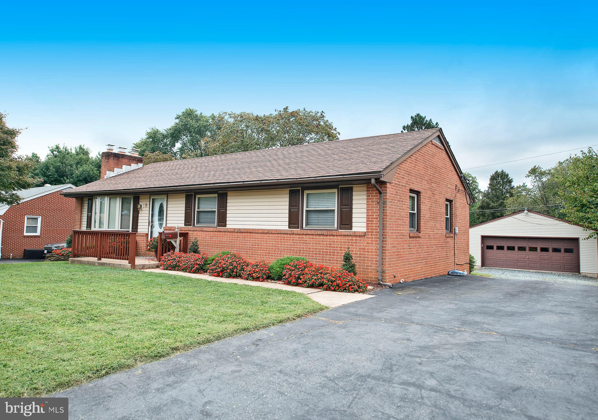 Front with rear 2 car garage