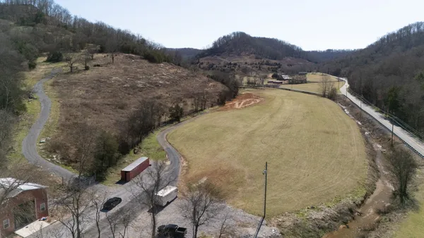 a view of a mountain in the distance