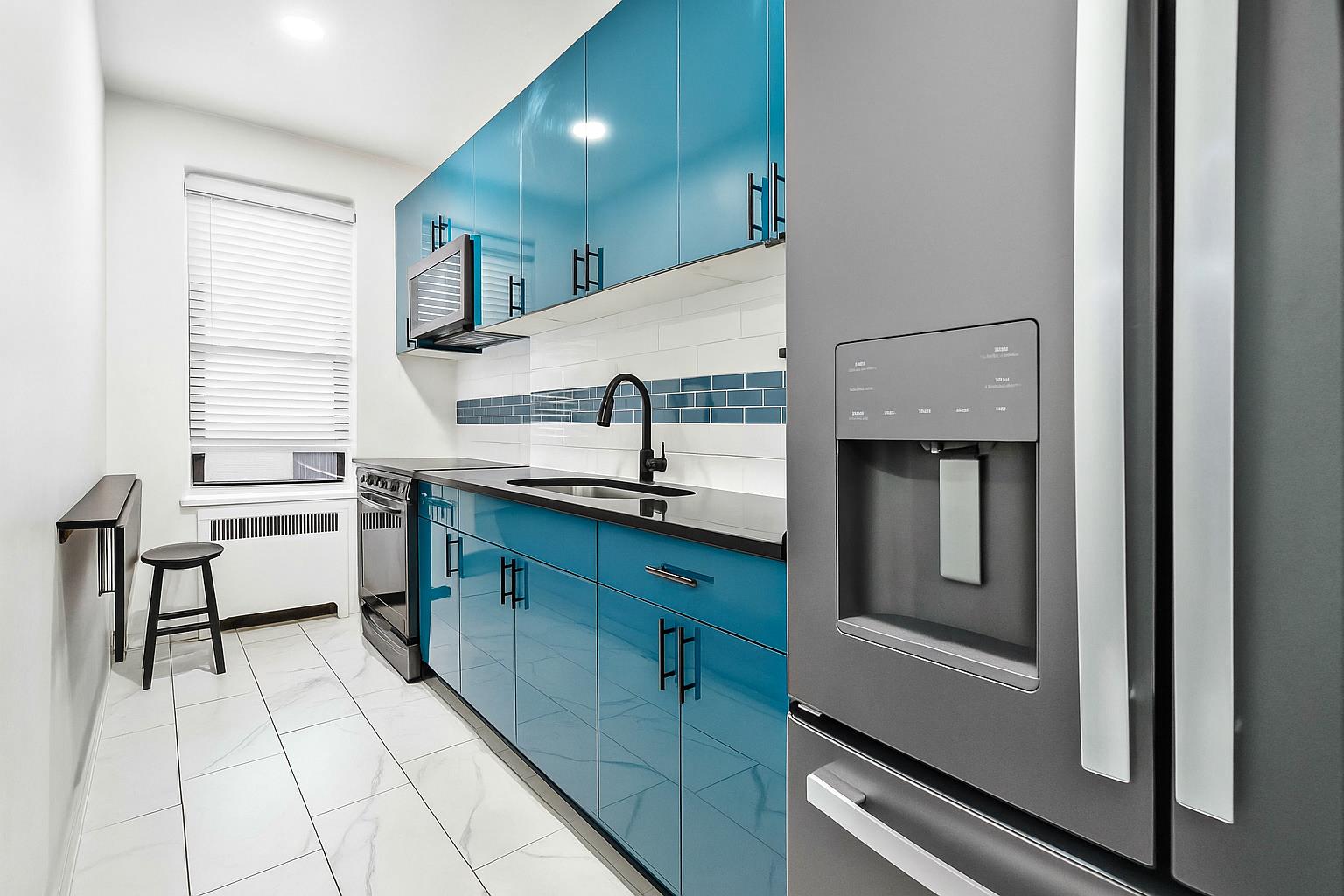 34-20 83rd Street, Unit 4F Queens, NY 11372 - Photo 9 of 12 a bathroom with a sink a mirror and a bathtub