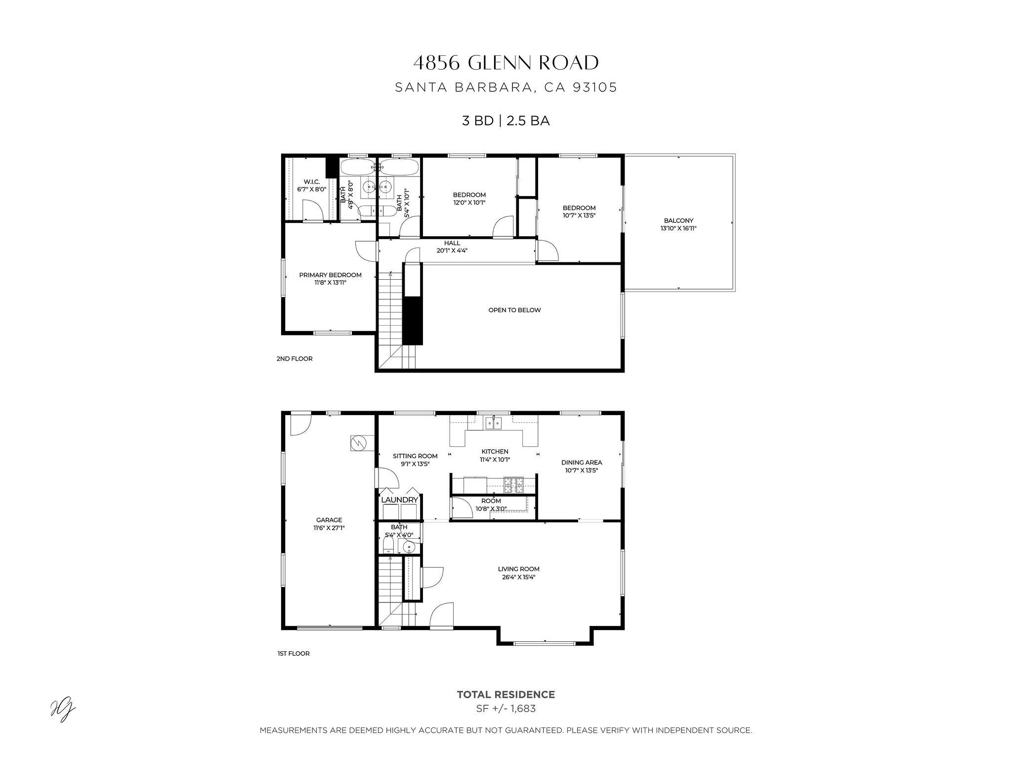 4856 Glenn Road Santa Barbara, CA 93105 - Photo 25 of 25 Floor Plan