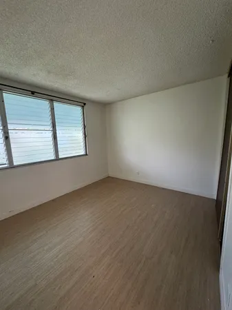 an empty room with a window