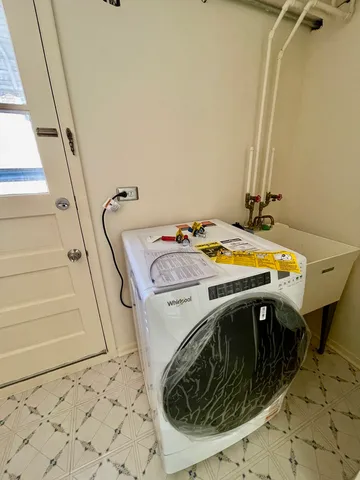 a view of a backyard with plants