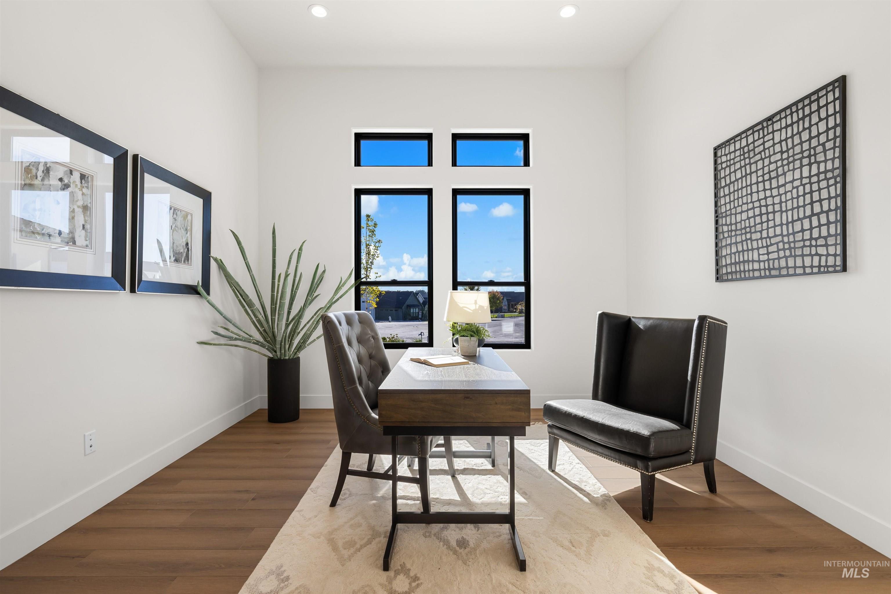 25403 Bur Oak Place Caldwell, ID 83607 - Photo 28 of 46 Office area with wood finished floors and recessed lighting