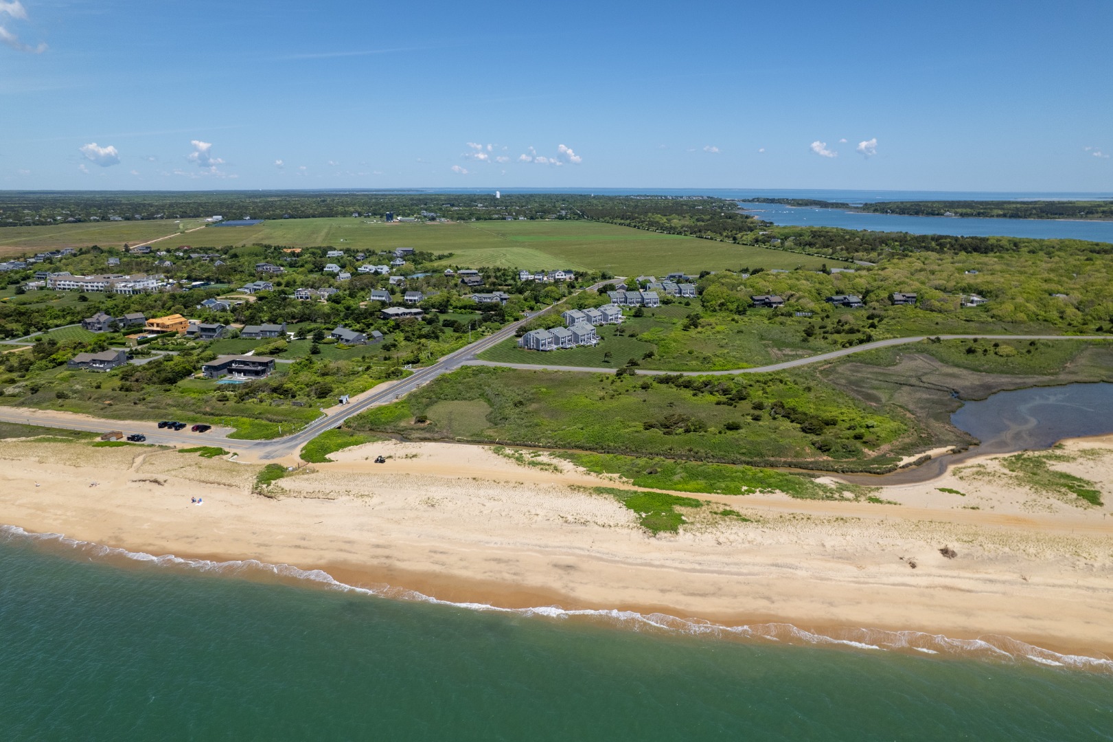 493 Katama Road, Unit E2 Edgartown, MA 02539 - Photo 27 of 29 an aerial view of a houses with a yard