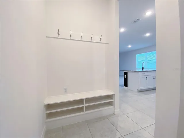 a view of a lake with a big yard