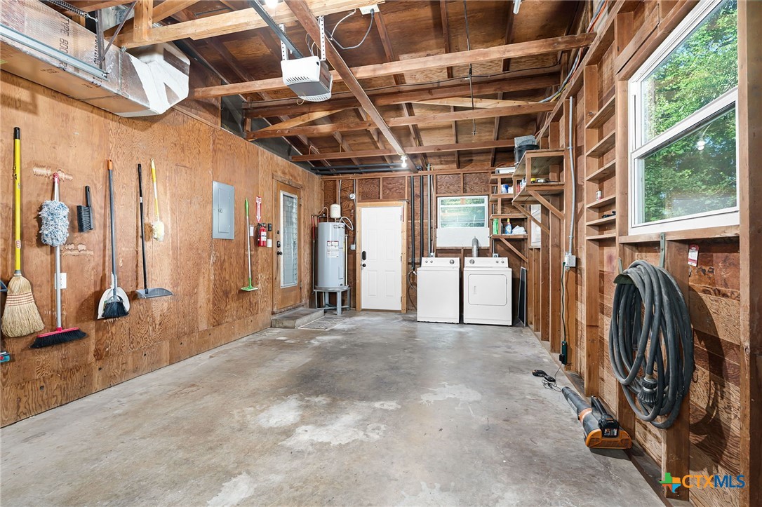 2052 Gruene Road New Braunfels, TX 78130 - Photo 27 of 33 a view of a porch with furniture and a garage