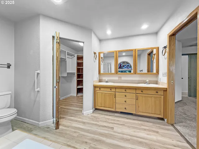 a view of closet area with empty racks